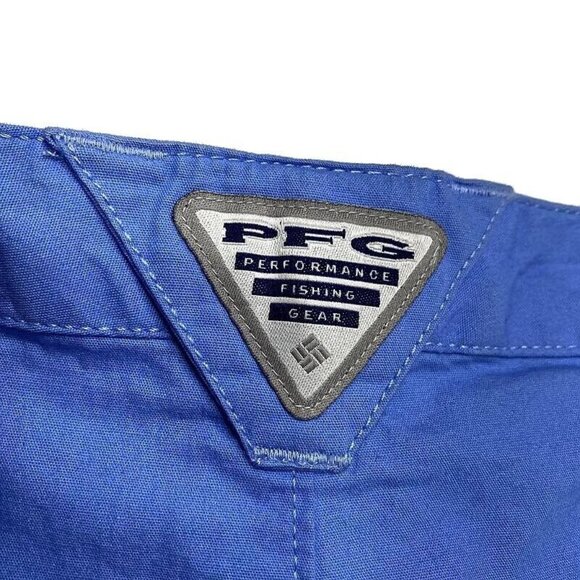NWT Columbia PFG Bonehead II Shorts 50 Blue Flat Front Fish Golf Mens UPF 30 - Picture 7 of 8